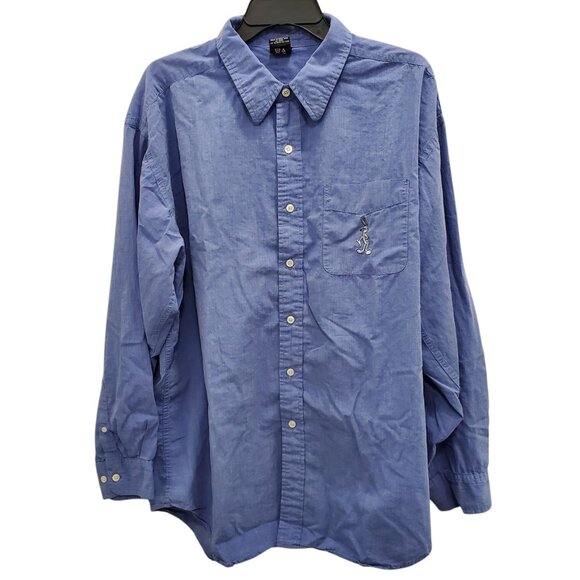 Warner Bros. Studio Store Men's Vintage Chambray Embroidered Bugs Bunny Shirt XL - Picture 1 of 8